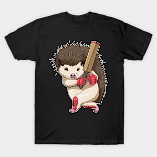 Hedgehog Cricket Cricket bat T-Shirt